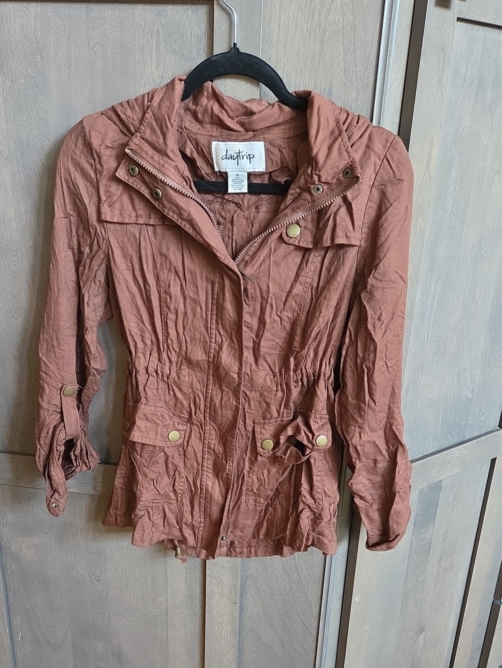 Daytrip Women's Rust Utility Anorak Jacket with Hood